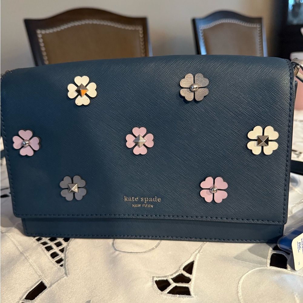 Kate Spade Blue Floral Crossbody Bag